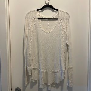 Free People White Long Sleeve